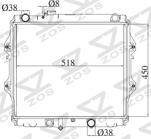 TOYOTA HILUX TIGER 2WD D4D/2KD 2002- MT radiator