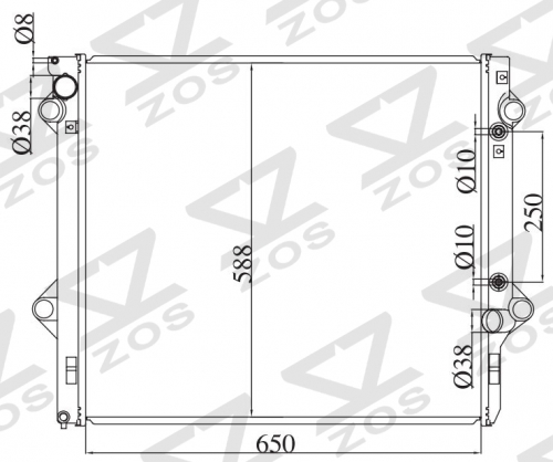 TOYOTA LANDCRUISER PRADO 4.7G /HILUX 4 RUNNER 2003- AT radiator