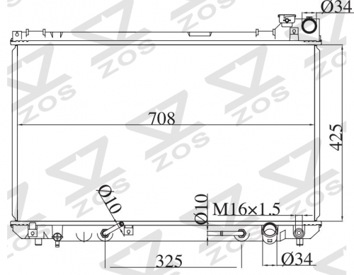 TOYOTA CROWN JZSI 75 99 2000- AT radiator