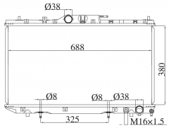 TOYOTA AVENSES 2.0 4 D4 1998-2003 AT radiator
