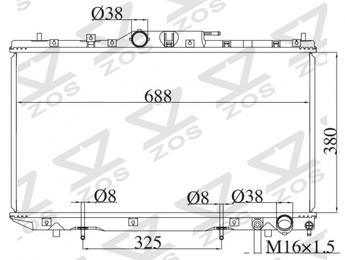 TOYOTA AVENSES 2.0 4 D4 1998-2003 AT radiator