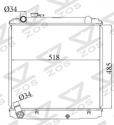 TOYOTA DYNA/ TOYOACE 2.8D 1995-1997 MT radiator