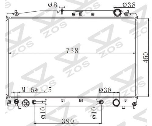 TOYOTA PREVIA 2001-2005 AT radiator