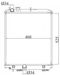 TOYOTA DYNA/ TOYOACE 3.0D 2001- MT radiator