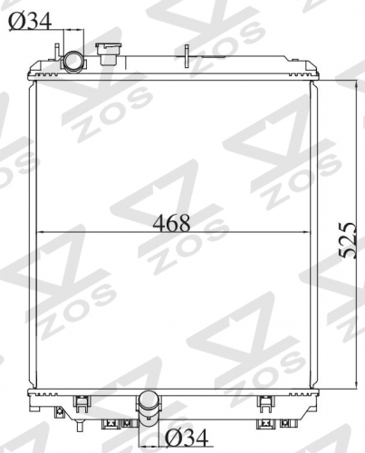 TOYOTA DYNA/ TOYOACE 3.0D 2001- MT radiator