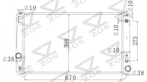 TOYOTA RVA4 3.5L V6 2005- AT radiator