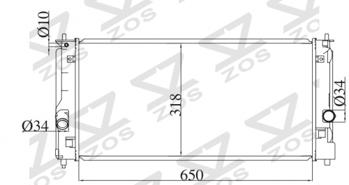 TOYOTA MR-SMR-2 SPYDER 1.8G L4 2000-2005 MT radiator