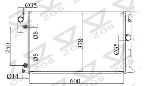 TOYOTA COROLLA 2007- AT radiator