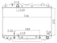 TOYOTA RAV4 2.4 D4D 2001-2005 AT radiator
