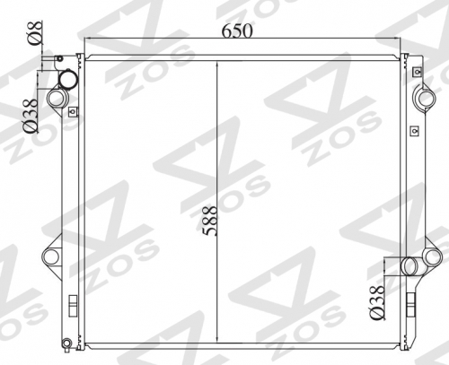 TOYOTA LANDCRUISER PRADO 4.7G /HILUX 4 RUNNER 2003- MT radiator