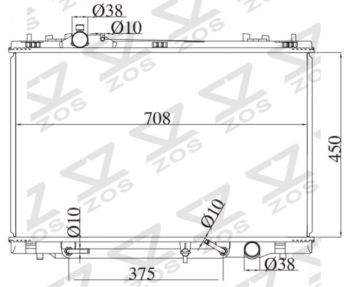 TOYOTA LEXUS LS460/WINDAM V8 4.6G 2006-2007 AT radiator