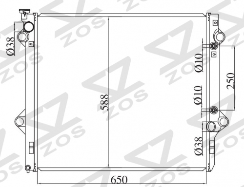 TOYOTA LANDCRUISER PRADO 4.7G /HILUX 4 RUNNER 2002-2003 AT radiator