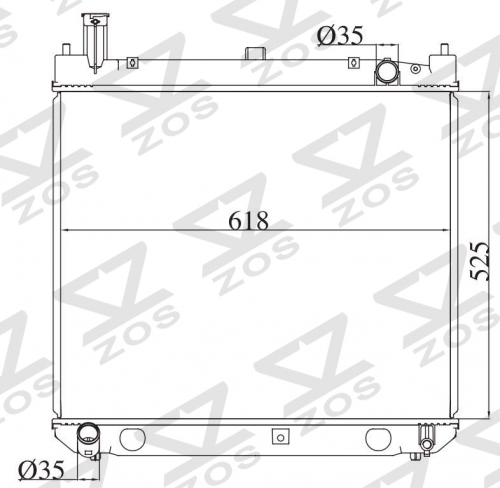 TOYOTA HIACE REGIUS 1997-2002 AT radiator