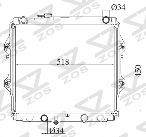 TOYOTA HILUX 4 RUNNER 2.0G 1997-1999 MT radiator
