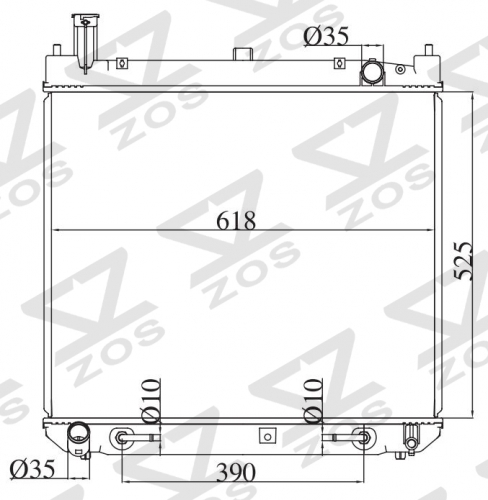TOYOTA HIACE REGIUS 2.4D 2.4 2.7G 1995-2001 AT radiator