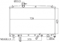 TOYOTA AVENSIS VERSO ACM21/ ACM26 2.0 2.4 /PICNIC/IPSUM 2000-2001 AT radiator