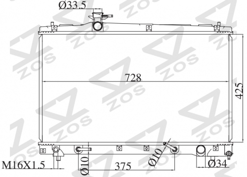 TOYOTA AVENSIS VERSO ACM21/ ACM26 2.0 2.4 /PICNIC/IPSUM 2000-2001 AT radiator