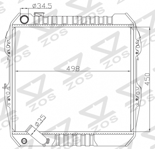 TOYOTA HILUX 2.4/3.0 (D) 1989 MT radiator