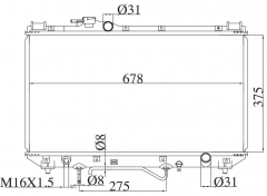 TOYOTA CAMRY E-SV30 4SFE VISTA 1990-1994 AT radiator