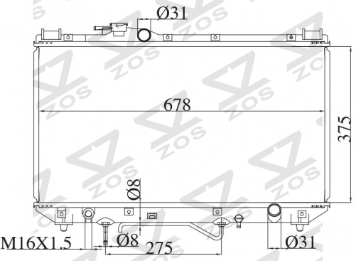 TOYOTA CAMRY E-SV30 4SFE VISTA 1990-1994 AT radiator