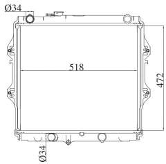 TOYOTA HILUX 4 RUNNER 4WD 2002- MT radiator