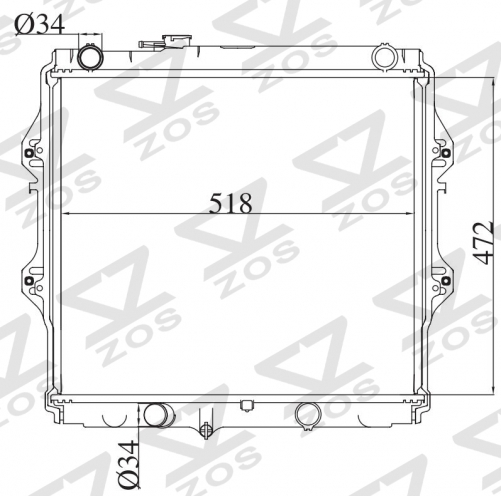 TOYOTA HILUX 4 RUNNER 4WD 2002- MT radiator