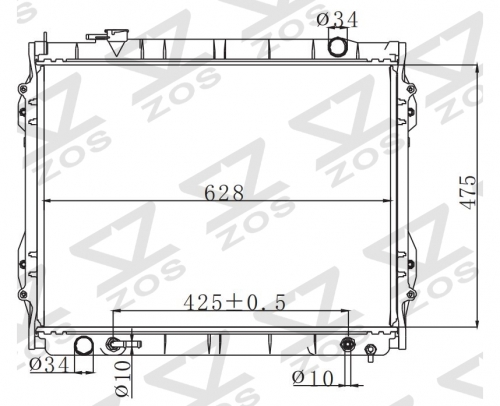 TOYOTA TACOMA 2.4 2.7 3.4 L4 V6 1995-2004 AT radiator