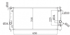 TOYOTA MR-SMR-2 SPYDER 1.8G L4 2000-2005 AT radiator
