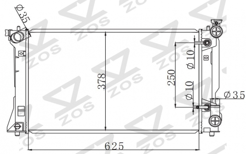TOYOTA AVENSIS 2.0 1A2 2003 AT radiator