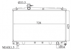 TOYOTA AVENSIS VERSO ACM21/ ACM26 2.0 2.4 /PICNIC/IPSUM 2000-2001 MT radiator