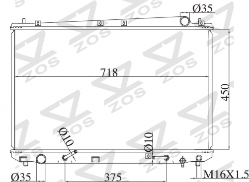 TOYOTA SIENNA 3.0 V6 2001-2003 AT radiator