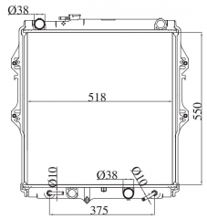 TOYOTA HILUX 2.4D 1997-2001 AT radiator