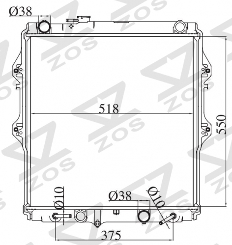 TOYOTA HILUX 2.4D 1997-2001 AT radiator