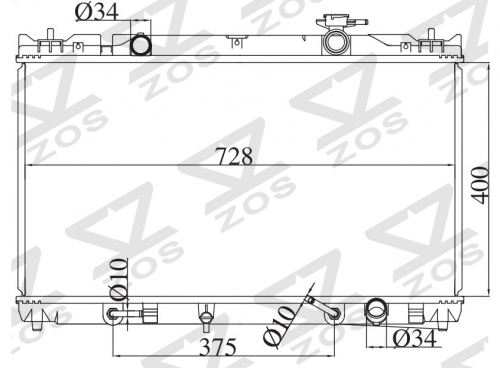 TOYOTA CAMRY SOLARA 2.0 2.4 G 2002-2008 AT radiator