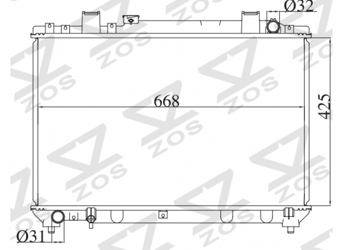TOYOTA LITEACE NOAH/TOWNACE NOAH 1996-2001 MT radiator