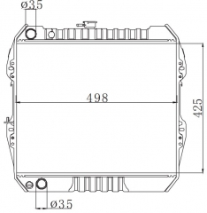 TOYOTA HILUX 2.4 D 1983-1985 MT radiator