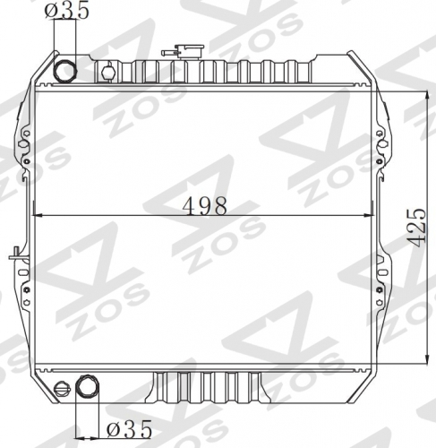TOYOTA HILUX 2.4 D 1983-1985 MT radiator