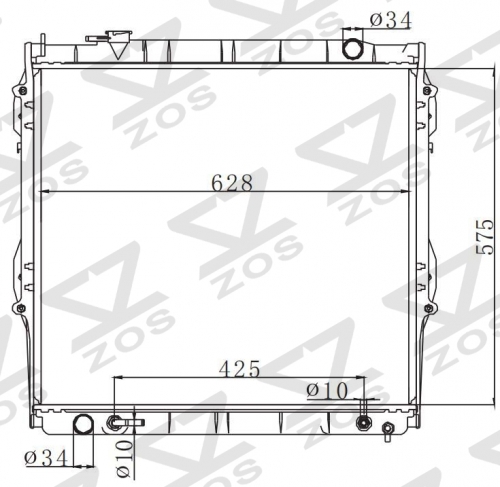 TOYOTA TACOMA 2.4 2.7 3.4 L4 V6 1995-2004 AT radiator