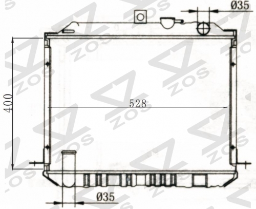 TOYOTA HIACE 1987-1989 MT radiator