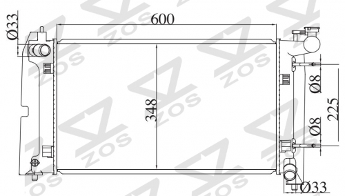 TOYOTA AVENSIS 1.8 /COROLLA'2001 1.3 1.4 1.6 2003 AT radiator