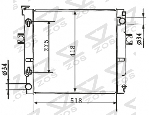 TOYOTA LIFT AT radiator