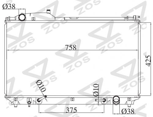 TOYOTA LEXUS LS430 4.3 V8/CELSIOR 2001-2003 AT radiator