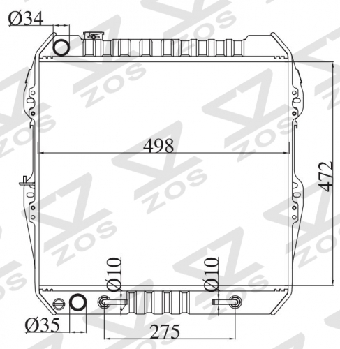 TOYOTA HILUX 2.4 D 1988-1997 AT radiator