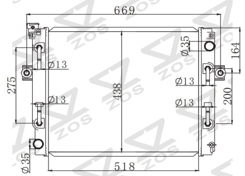TOYOTA LIFT KOMATSU 1995 AT radiator