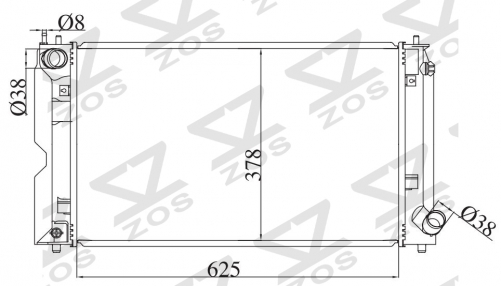 TOYOTA AVENSIS 2.0 D4D/COROLLA'2001 2.04D4 2003-2006 MT radiator