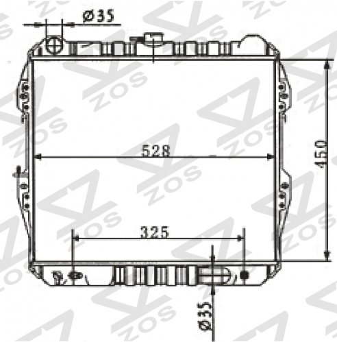 TOYOTA HILUX 1990-1993 AT radiator