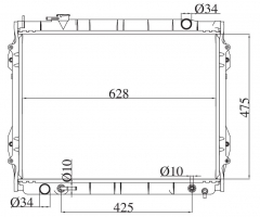 TOYOTA TACOMA 2WD L4/2.4 95-03 1995-2003 AT radiator