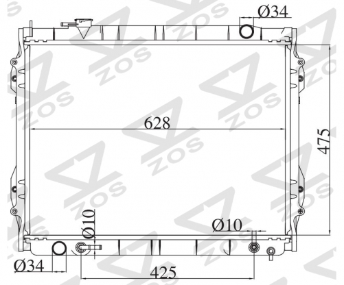 TOYOTA TACOMA 2WD L4/2.4 95-03 1995-2003 AT radiator