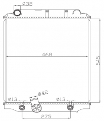 TOYOTA DYNA HINO DUTRO 4.9D 1999-2004 AT radiator