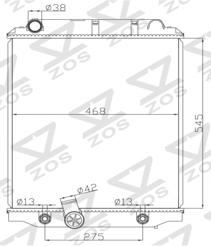 TOYOTA DYNA HINO DUTRO 4.9D 1999-2004 AT radiator
